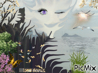 fantasy world 4 original backgrounds, painting,digital art by tonydanis - GIF animasi gratis
