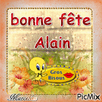 bonne fête Alain анимирани ГИФ