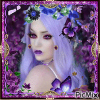 Lady of Purple animasyonlu GIF