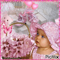 HD bébé en rose animovaný GIF