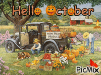 Hello October - GIF animasi gratis