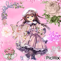 Sky of Pink Flowers - Free animated GIF