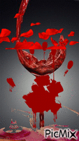 Sangre, vino  y pétalos - 無料のアニメーション GIF