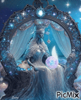 Fantasy woman moon laurachan - GIF animé gratuit