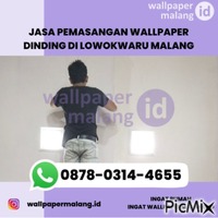 JASA PEMASANGAN WALLPAPER DINDING DI LOWOKWARU MALANG - Бесплатный анимированный гифка