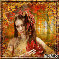 Mujer en otoño.