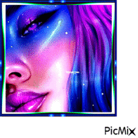 Art ~ Glow Girl 💜 - GIF animate gratis