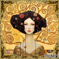 Style Gustav Klimt. - Δωρεάν κινούμενο GIF