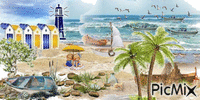 plage et mer - Безплатен анимиран GIF