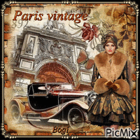 Paris.../vintage creation κινούμενο GIF