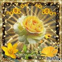 Yellow flowers - Gratis animeret GIF