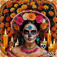 Die mexikanische Catrina - Gratis animeret GIF