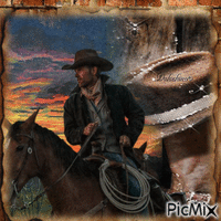 cowboy challenge - GIF animasi gratis