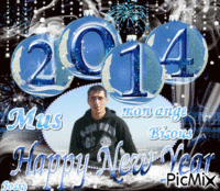 Pour toi Mus..mon ange "Bonne année 2014" - Gratis animerad GIF