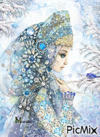 Snow Maiden - GIF animasi gratis
