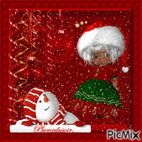 Poupée Santa. - Безплатен анимиран GIF