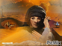 Femme du désert - GIF animado gratis