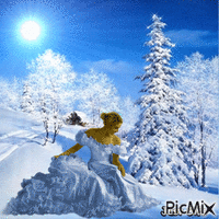 Snow Maiden - Бесплатный анимированный гифка