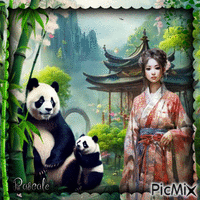 Les Pandas - GIF animé gratuit