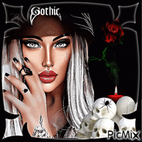 Femme  gothique - GIF animasi gratis