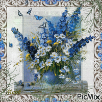 Fleurs Bleues - GIF เคลื่อนไหวฟรี