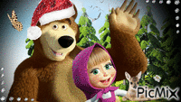 Mašaa medved - GIF animado gratis