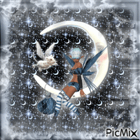 moon fairy friend - GIF animé gratuit