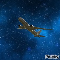 Airplane taking off GIF animé