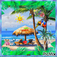 Tropical Paradise - GIF animé gratuit