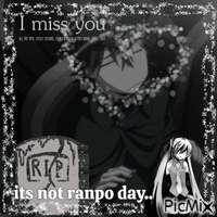its not ranpo day 6 animerad GIF
