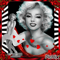 Marilyn Art 3D - Free animated GIF