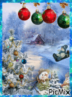 Carte de Noël GIF animado