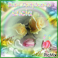 Buon compleanno Lucia - 免费动画 GIF