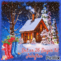 Countdown. 26 days until Christmas Eve animált GIF