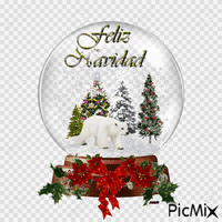 Snow globe GIF animado