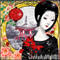 Geisha GIF animado