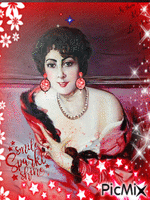 Vintage Lady in Red😀 Animiertes GIF