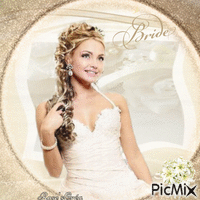 Concours : Portrait d'une mariée - Tons beiges - GIF animé gratuit