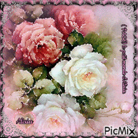 belles roses  animés Gif Animado