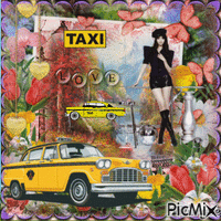 taxi - GIF animado grátis
