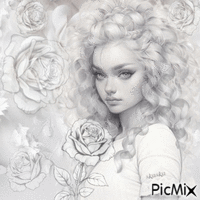Белой розы красота.. - Zdarma animovaný GIF