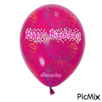 balloon-Happy Birthday アニメーションGIF