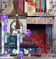 Moulin et fleurs - Kostenlose animierte GIFs