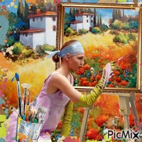 Artiste peintre - png gratis
