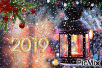 С новым 2019 годом! - Gratis animeret GIF