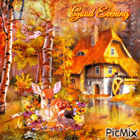 Good Evening Autumn Scenery - GIF animado grátis