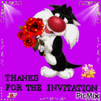 THANKS FOR THE INVITATION Animiertes GIF