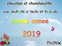 bonne anne 2019 - Бесплатни анимирани ГИФ