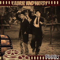 Laurel und Hardy tanzen GIF animé