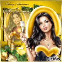 Merry Christmas & Happy New Year - Free animated GIF
